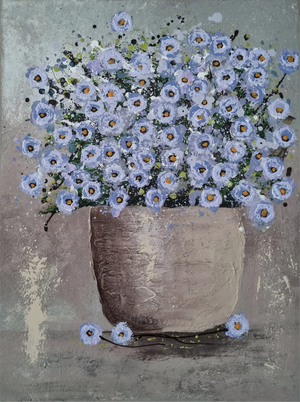 From the Window – Textured Floral Canvas Art