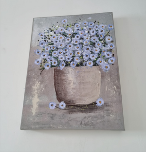 From the Window – Textured Floral Canvas Art