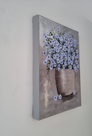 From the Window – Textured Floral Canvas Art