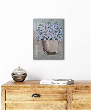 From the Window – Textured Floral Canvas Art