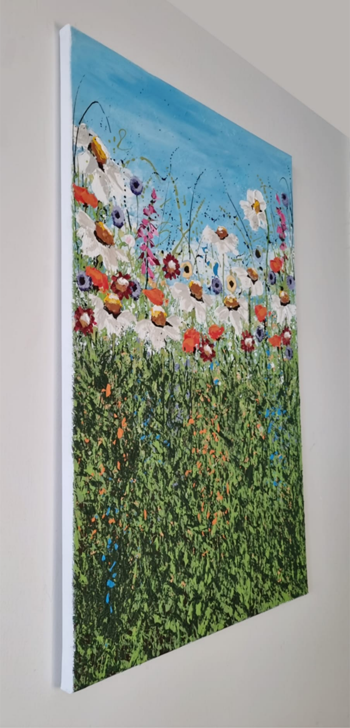 Wildflowers in Bloom – Textured Floral Painting