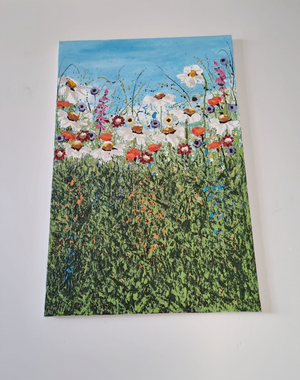 Wildflowers in Bloom – Textured Floral Painting