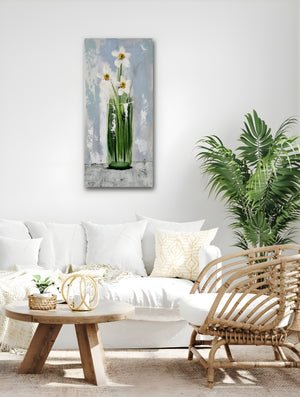 Vase with Daffodils – Textured Floral Painting