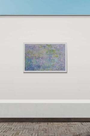 Pale Blue Waterlilies Original Painting by Lesley Blackburn