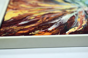 Flame Bloom II (2025) Acrylic painting by Edelgard Schroer