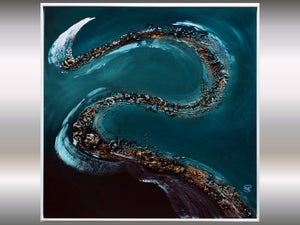 Liquid Horizon 2025 Acrylic painting by Edelgard Schroer