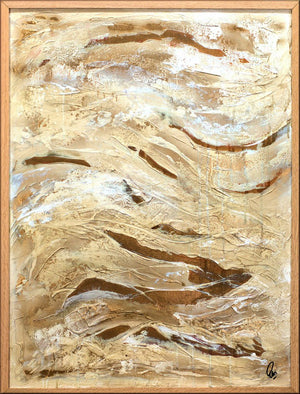 Golden Waves (2025) Acrylic painting by Edelgard Schroer
