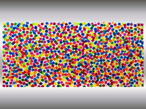 Dancing Pixels 2025 Acrylic Painting by Edelgard Schroer