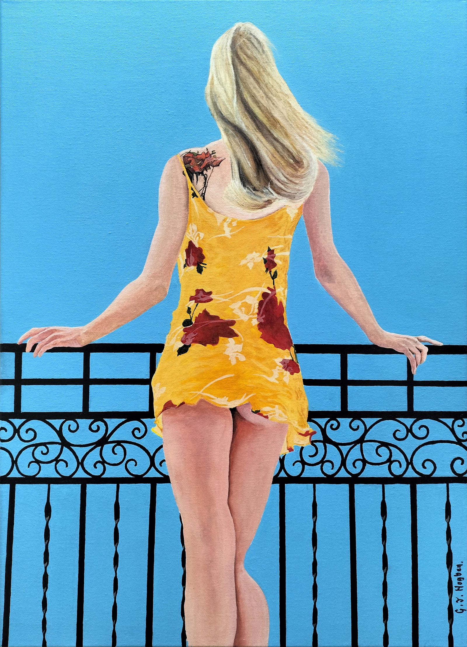 On the Balcony – Contemporary Figurative Painting