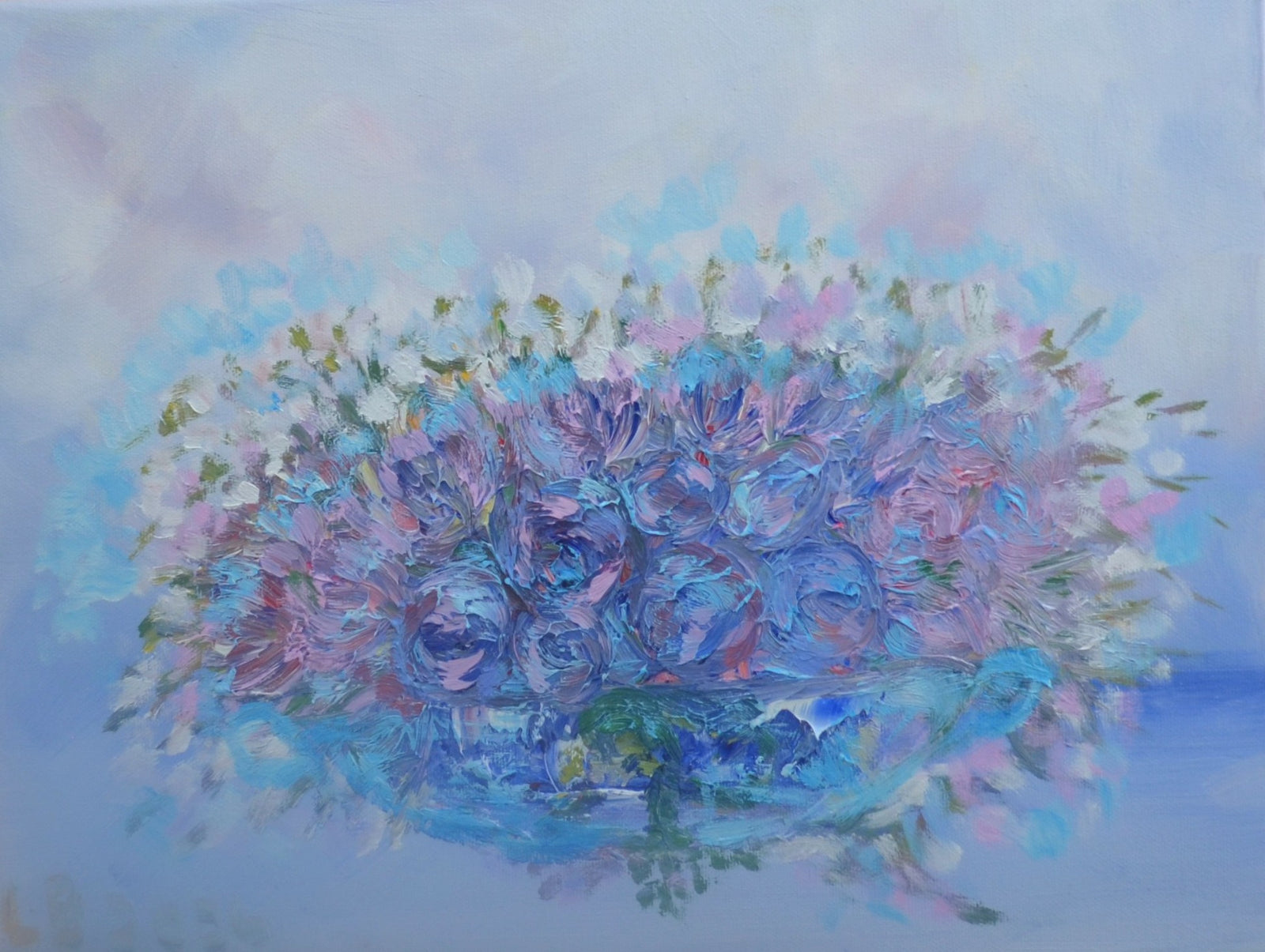 Blue Roses by Lesley Blackburn