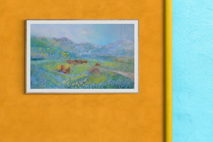 Highlanders on the Loch Scottish Highland Landscape