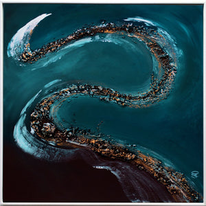 Liquid Horizon 2025 Acrylic painting by Edelgard Schroer