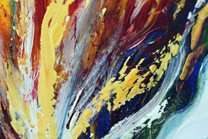 Flame Bloom II (2025) Acrylic painting by Edelgard Schroer