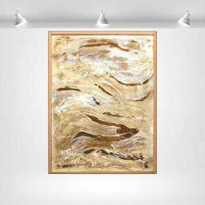 Golden Waves (2025) Acrylic painting by Edelgard Schroer