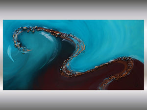 Twilight River 2025 Acrylic Painting by Edelgard Schroer