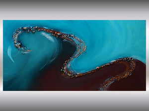 Twilight River 2025 Acrylic Painting by Edelgard Schroer