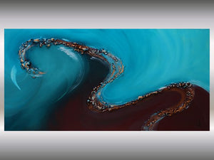 Twilight River 2025 Acrylic Painting by Edelgard Schroer