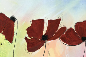 Scarlet Breeze (2025) Acrylic painting by Edelgard Schroer