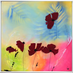 Scarlet Breeze (2025) Acrylic painting by Edelgard Schroer