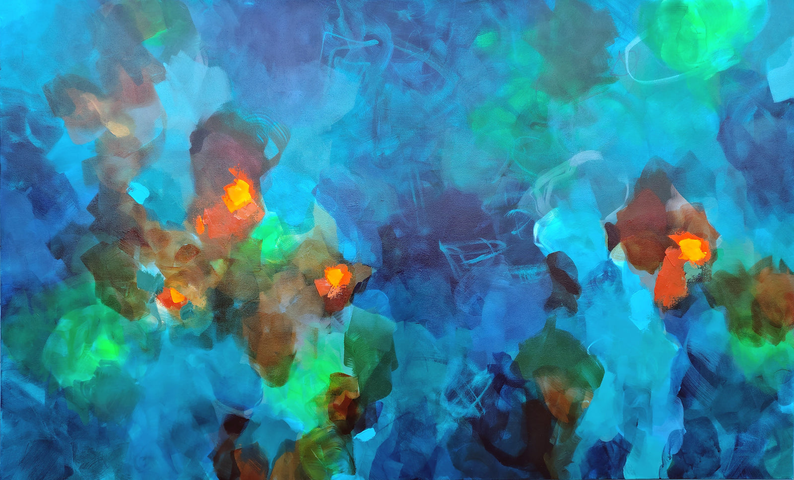 Living By the River Large Statement Abstract Art Painting