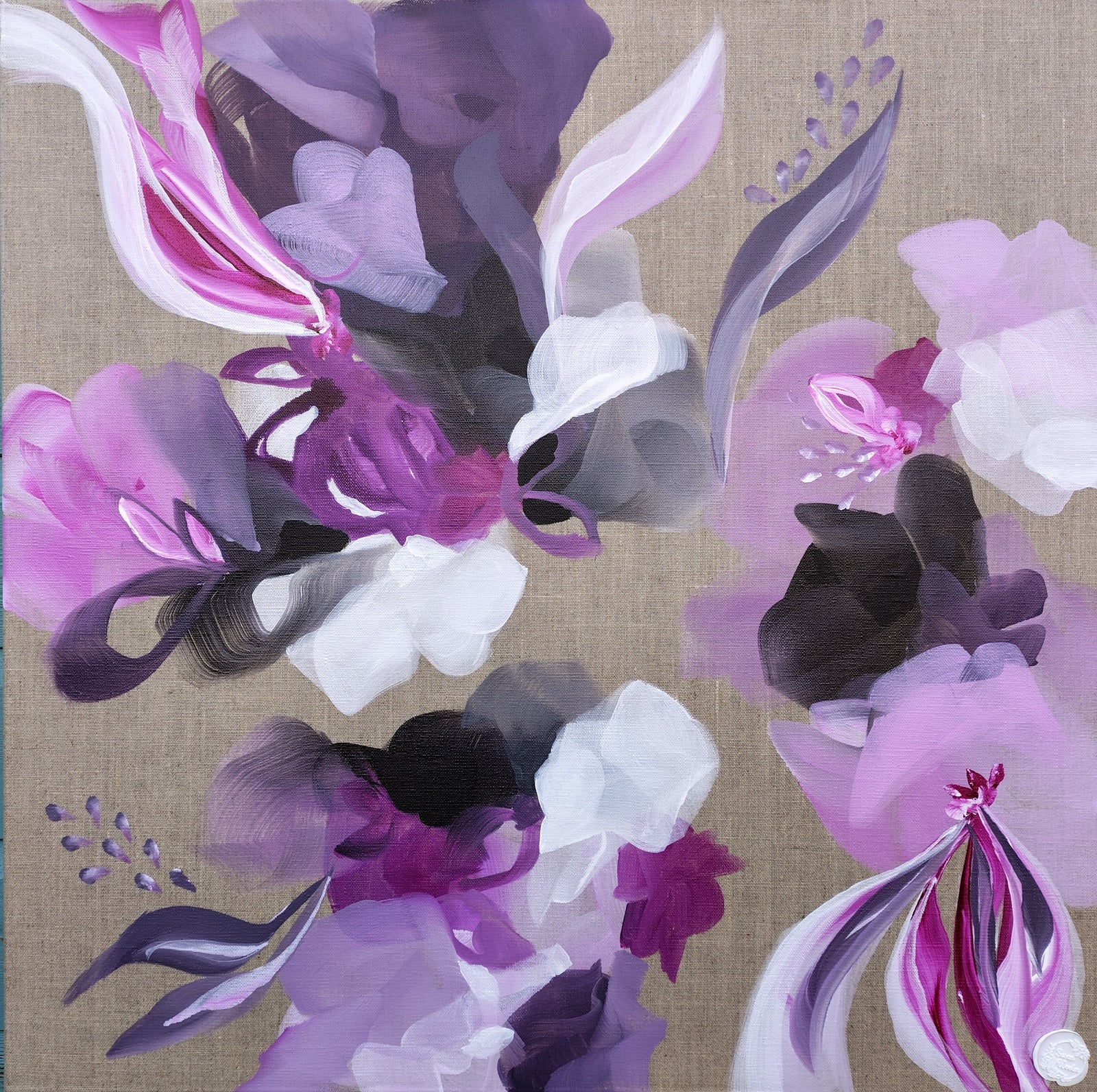 Peony Blush Floral-Inspired Modern Abstract Painting