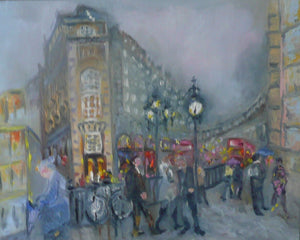 Piccadilly Circus Original Impressionistic London Painting