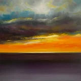 Somewhere in the Autumn Sky Abstract Seascape Sunset