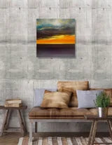 Somewhere in the Autumn Sky Abstract Seascape Sunset