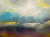 Somewhere in the Autumn Sky Abstract Seascape Sunset