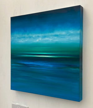 Straight into the Deep Blue Original Oil Painting