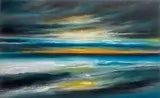 Song To The Siren Abstract Seascape Sunset Painting