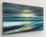 Song To The Siren Abstract Seascape Sunset Painting