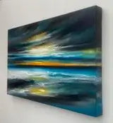 Song To The Siren Abstract Seascape Sunset Painting