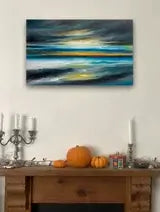 Song To The Siren Abstract Seascape Sunset Painting