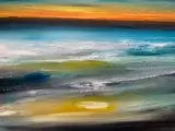 Song To The Siren Abstract Seascape Sunset Painting