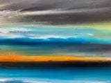 Song To The Siren Abstract Seascape Sunset Painting