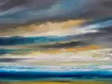 Song To The Siren Abstract Seascape Sunset Painting