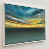 Goodnight From Dungeness Abstract Seascape Sunset Painting