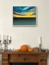 Goodnight From Dungeness Abstract Seascape Sunset Painting