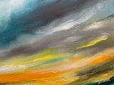 Goodnight From Dungeness Abstract Seascape Sunset Painting