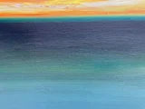 Goodnight From Dungeness Abstract Seascape Sunset Painting