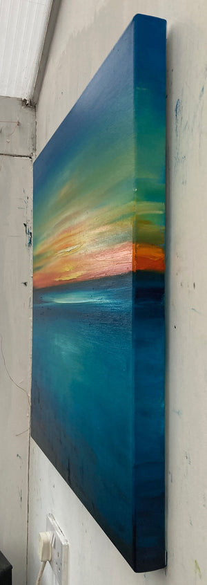 From Light to Blue Original Oil Painting