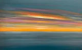 Lighting Up the Silver Abstract Seascape Sunset Painting