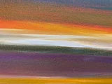 Lighting Up the Silver Abstract Seascape Sunset Painting