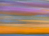 Lighting Up the Silver Abstract Seascape Sunset Painting