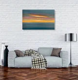 Lighting Up the Silver Abstract Seascape Sunset Painting