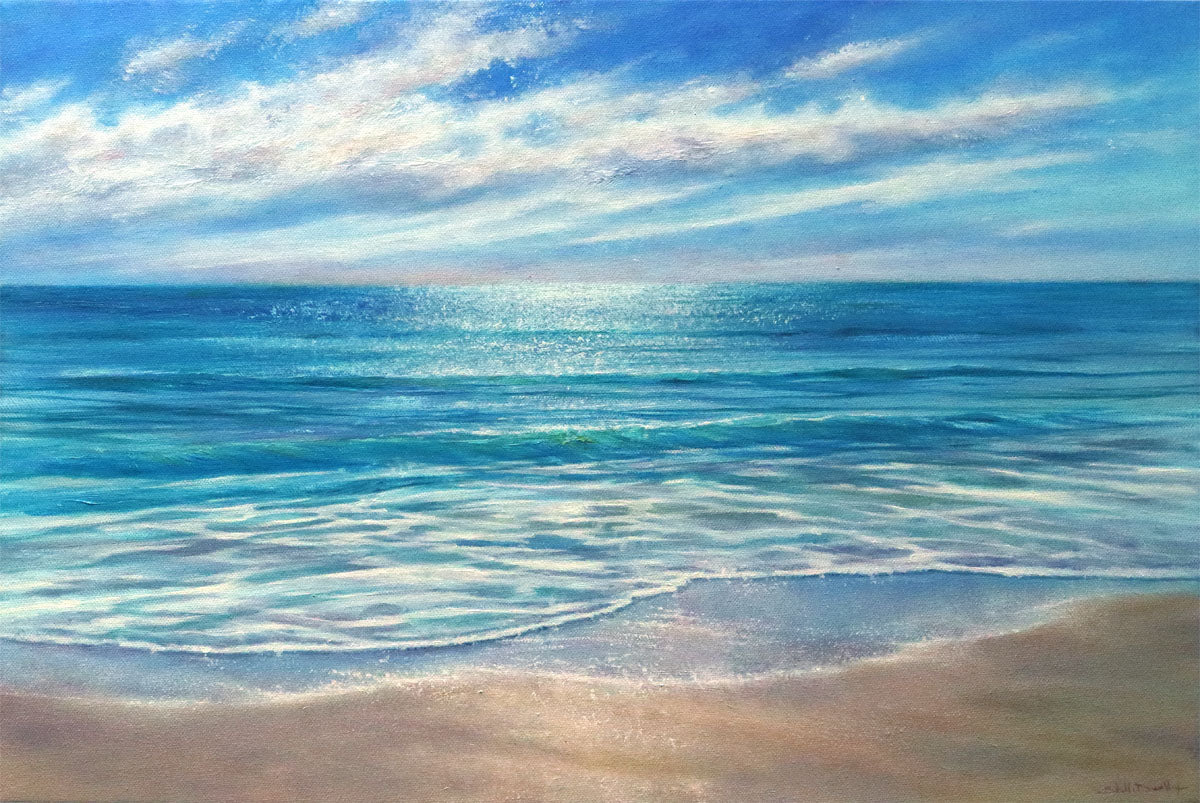 The Serene Shore Art Coastal Seascape Painting