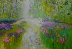 The Tulip Fields Large Scale Impressionistic Oil Painting