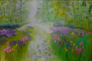 The Tulip Fields Large Scale Impressionistic Oil Painting