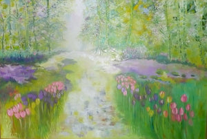 The Tulip Fields Large Scale Impressionistic Oil Painting